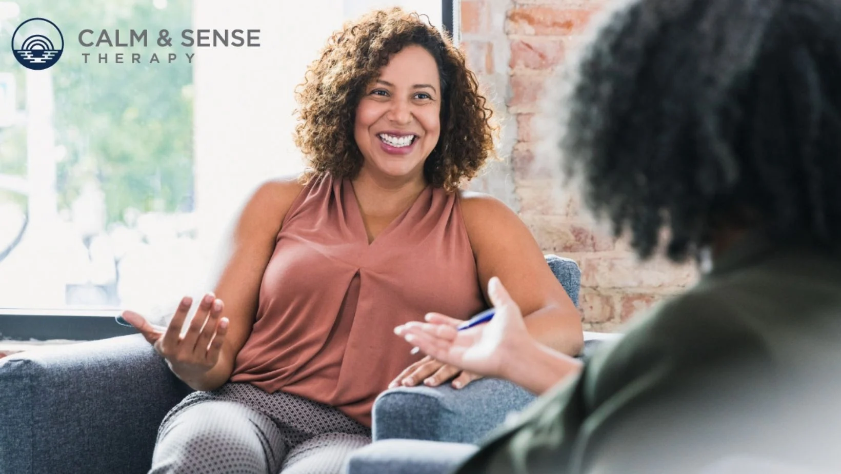 Calm & Sense Therapy clinician, offering in-person and virtual counseling